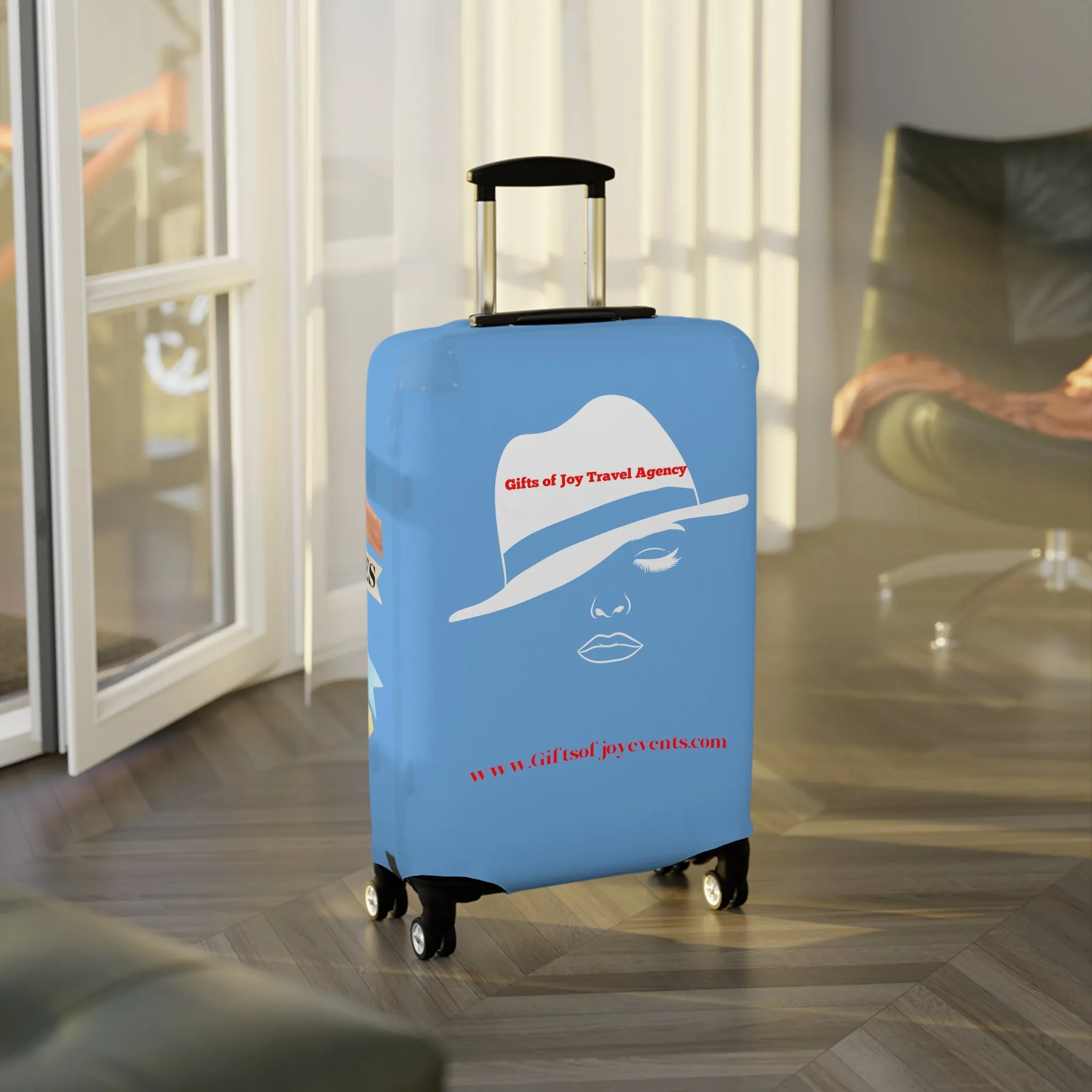 Gifts of Joy Luggage Cover - Blue