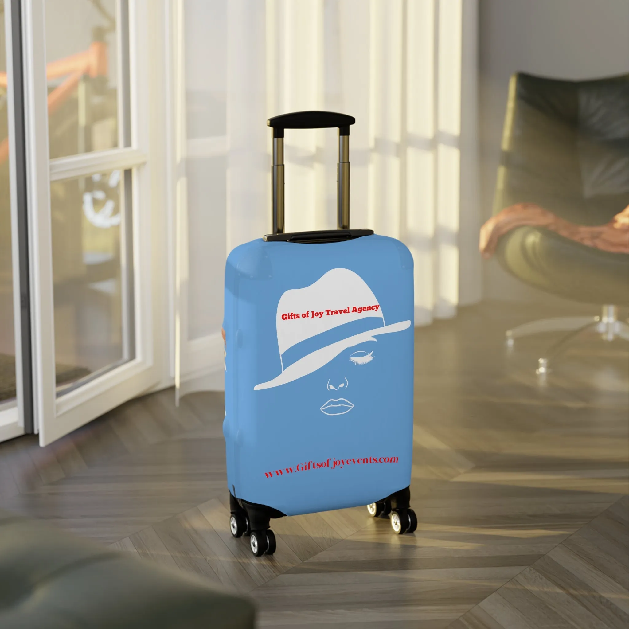 Gifts of Joy Luggage Cover - Blue