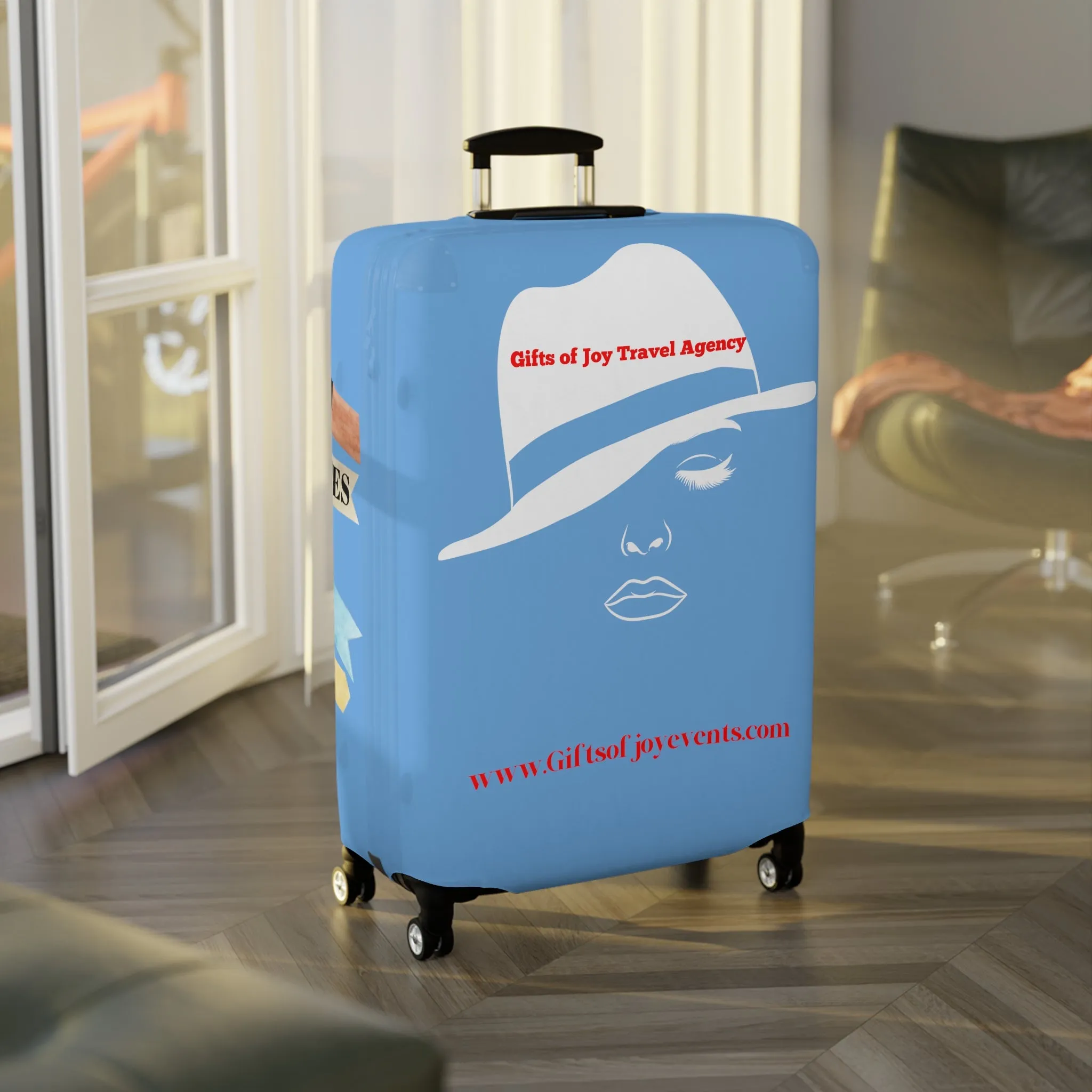 Gifts of Joy Luggage Cover - Blue