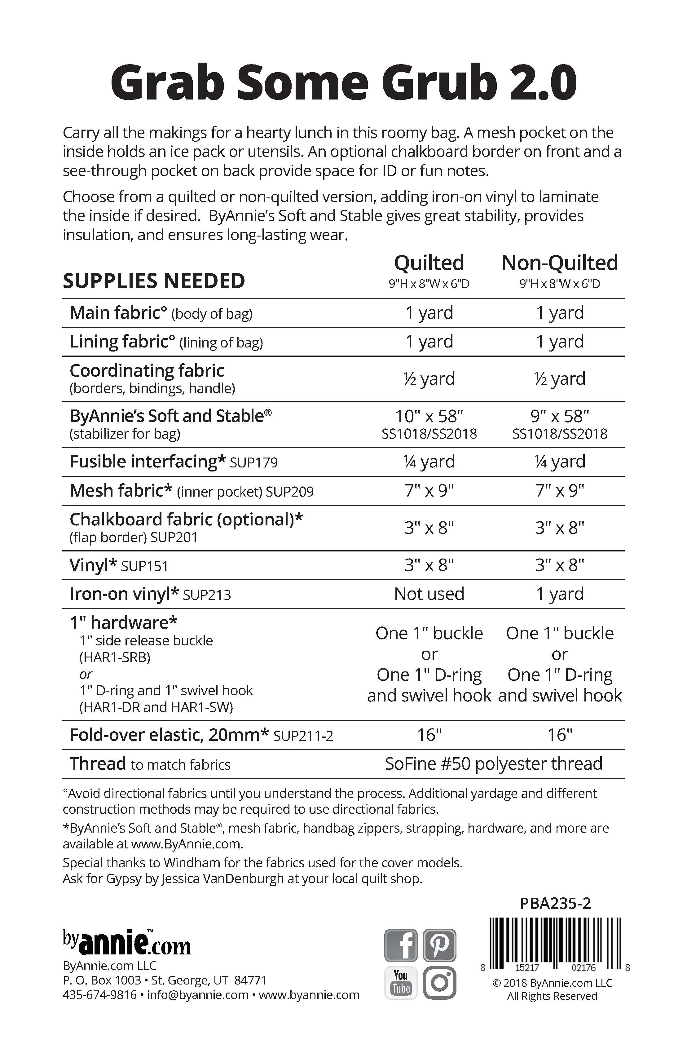 Grab Some Grub 2.0 Pattern