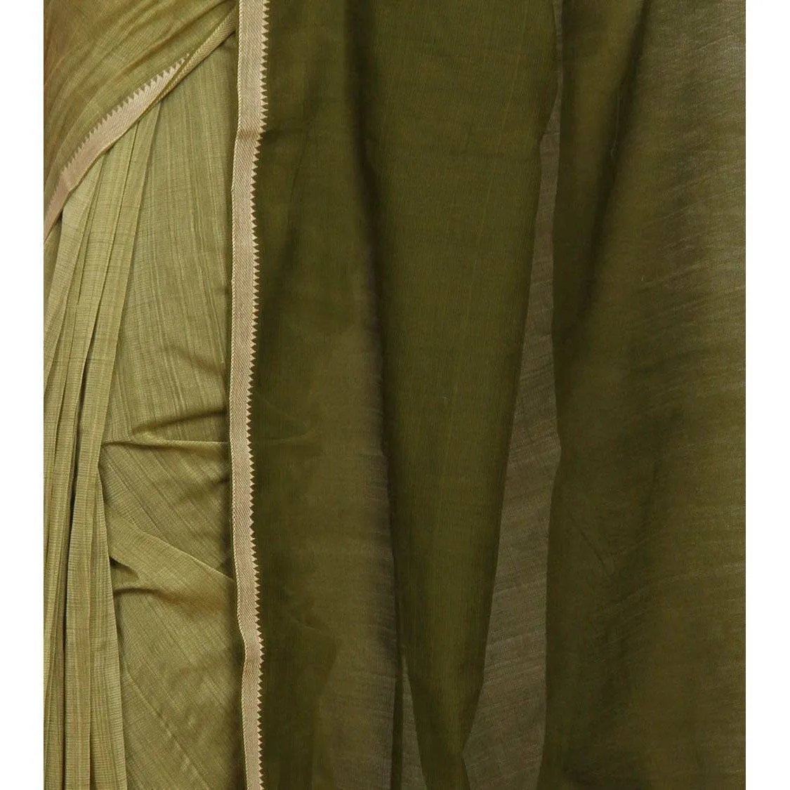 Green Mangalgiri Cotton Saree
