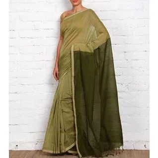Green Mangalgiri Cotton Saree