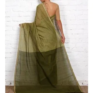 Green Mangalgiri Cotton Saree