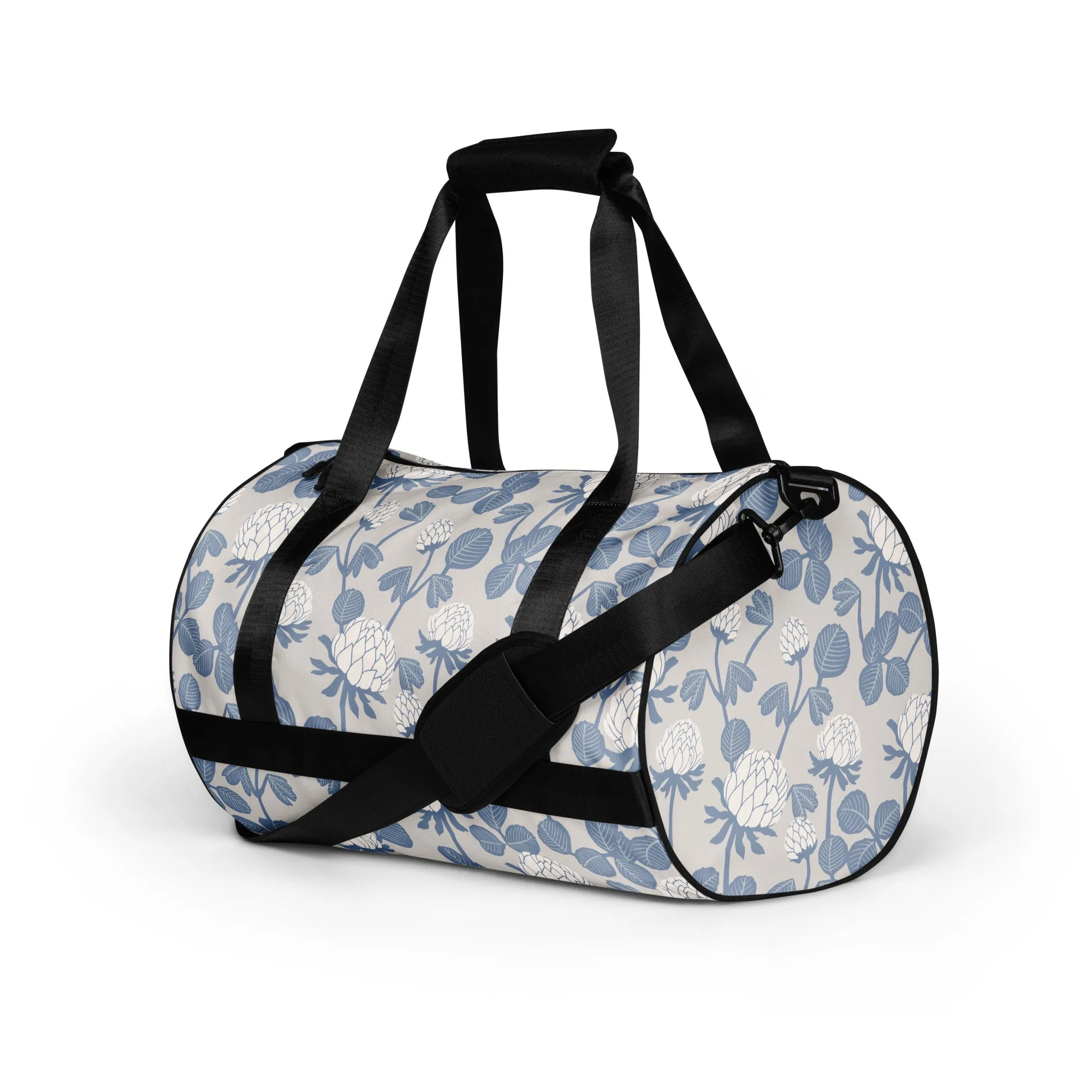 Grey Floral - Sustainably Made Gym Bag