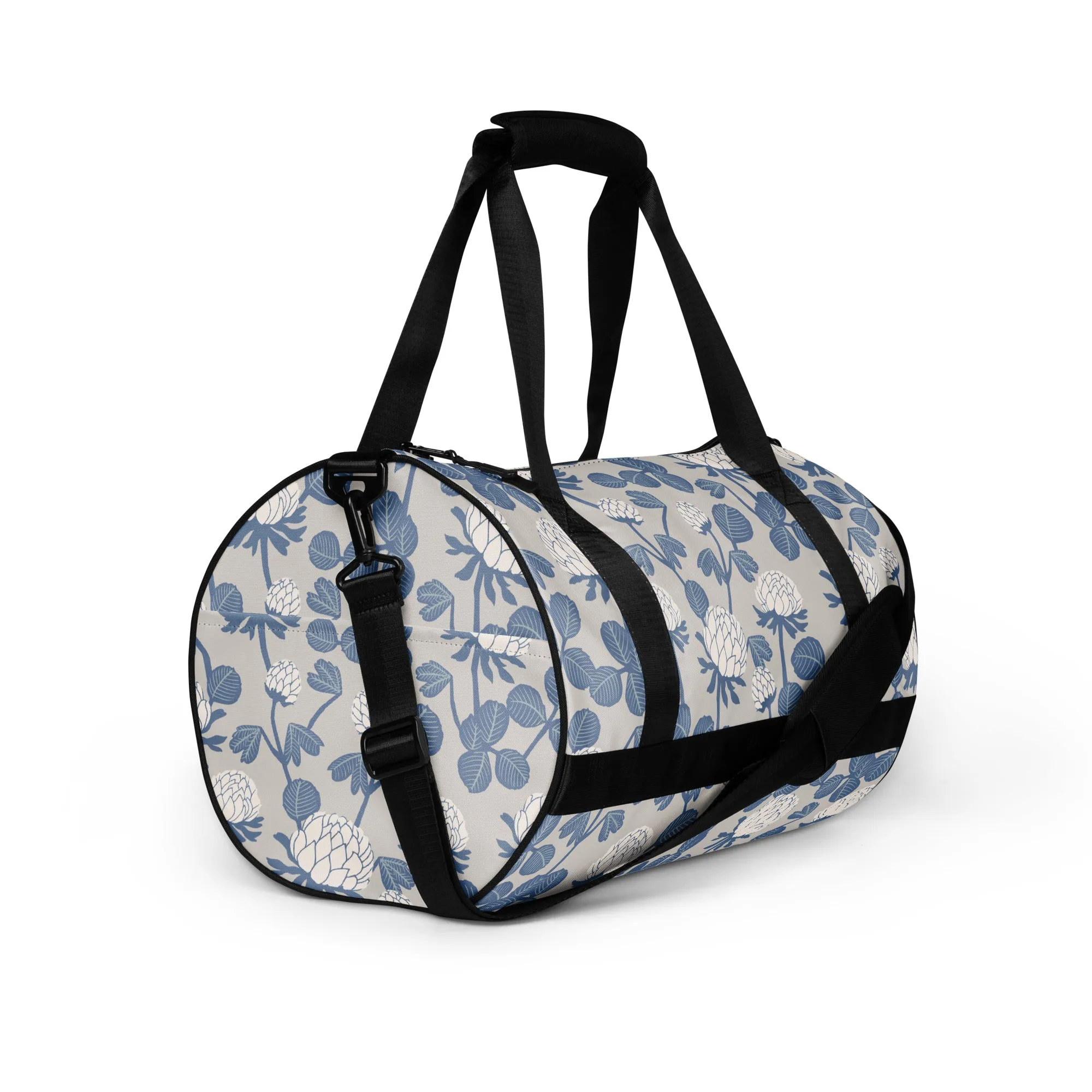 Grey Floral - Sustainably Made Gym Bag