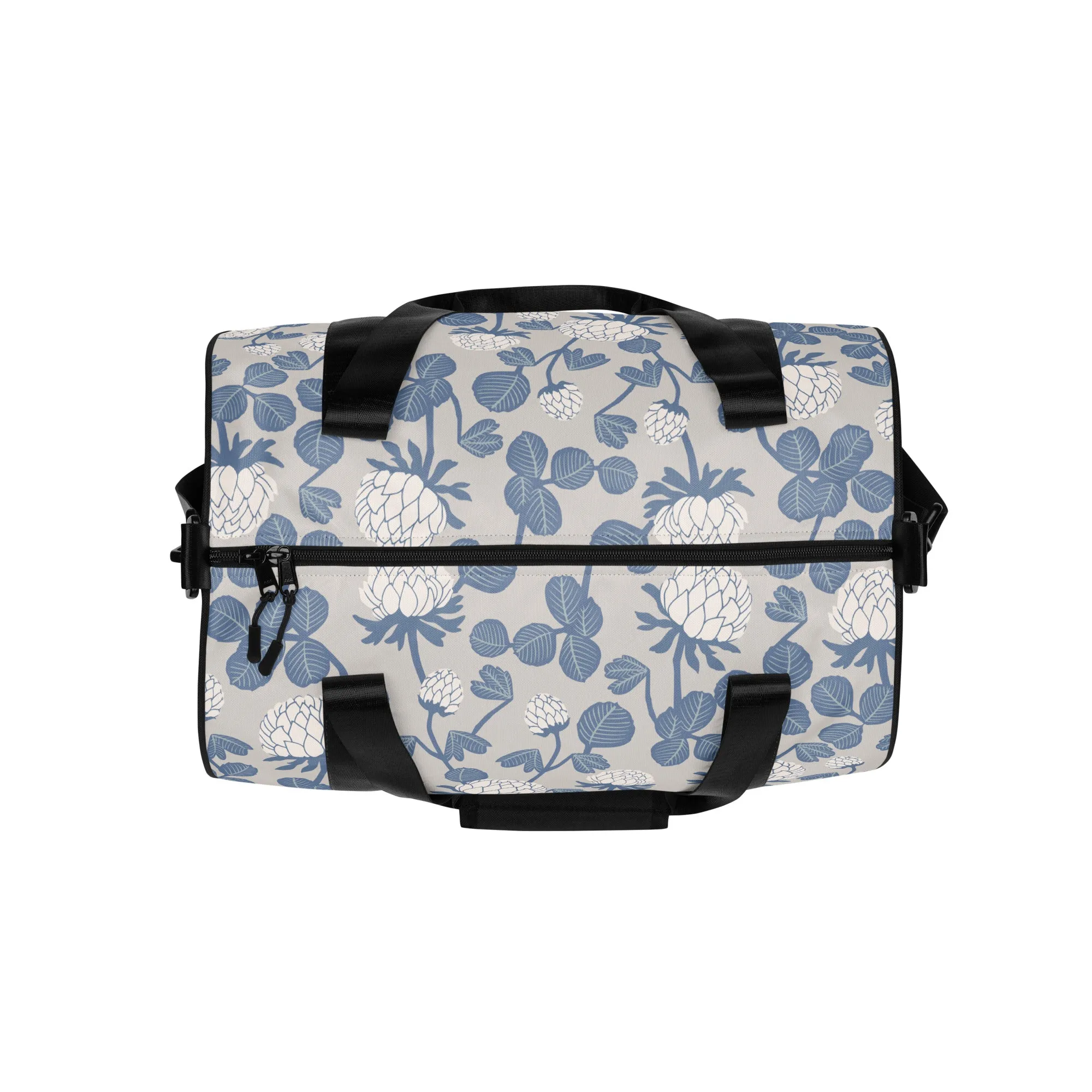 Grey Floral - Sustainably Made Gym Bag