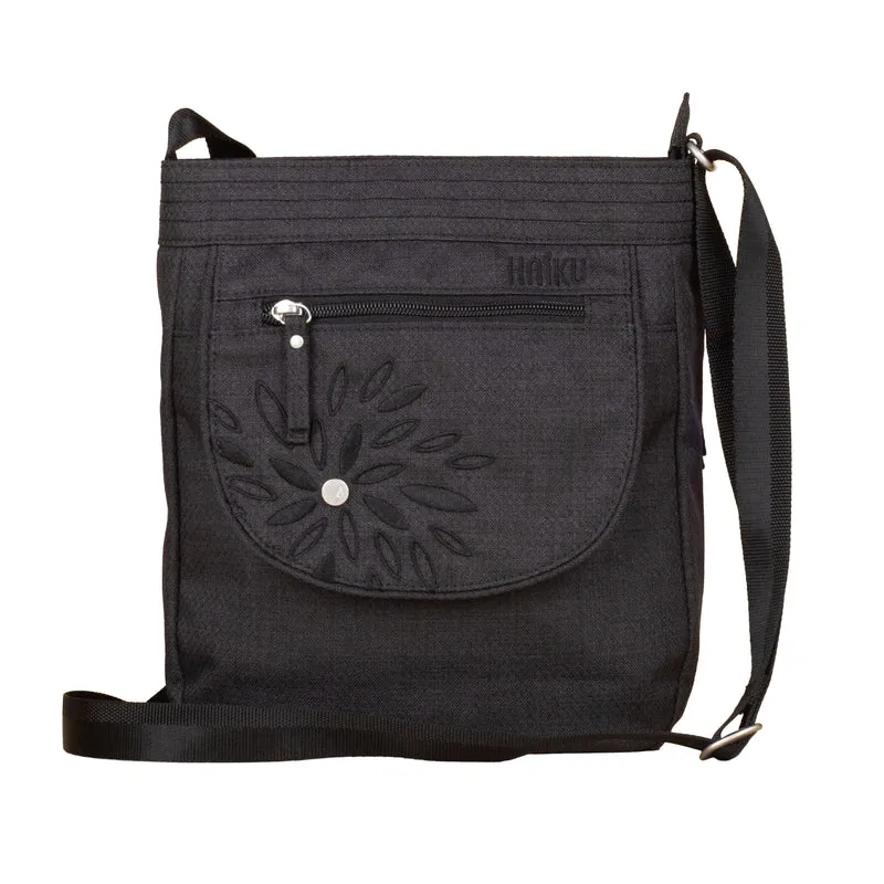 Haiku Jaunt Cross Body Bag in Rustic Clay,  Cherry Blossom, Stone Gray, Black in Bloom & Forest