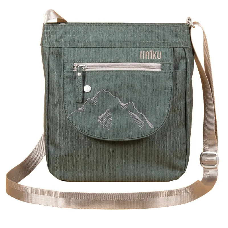 Haiku Jaunt Cross Body Bag in Rustic Clay,  Cherry Blossom, Stone Gray, Black in Bloom & Forest