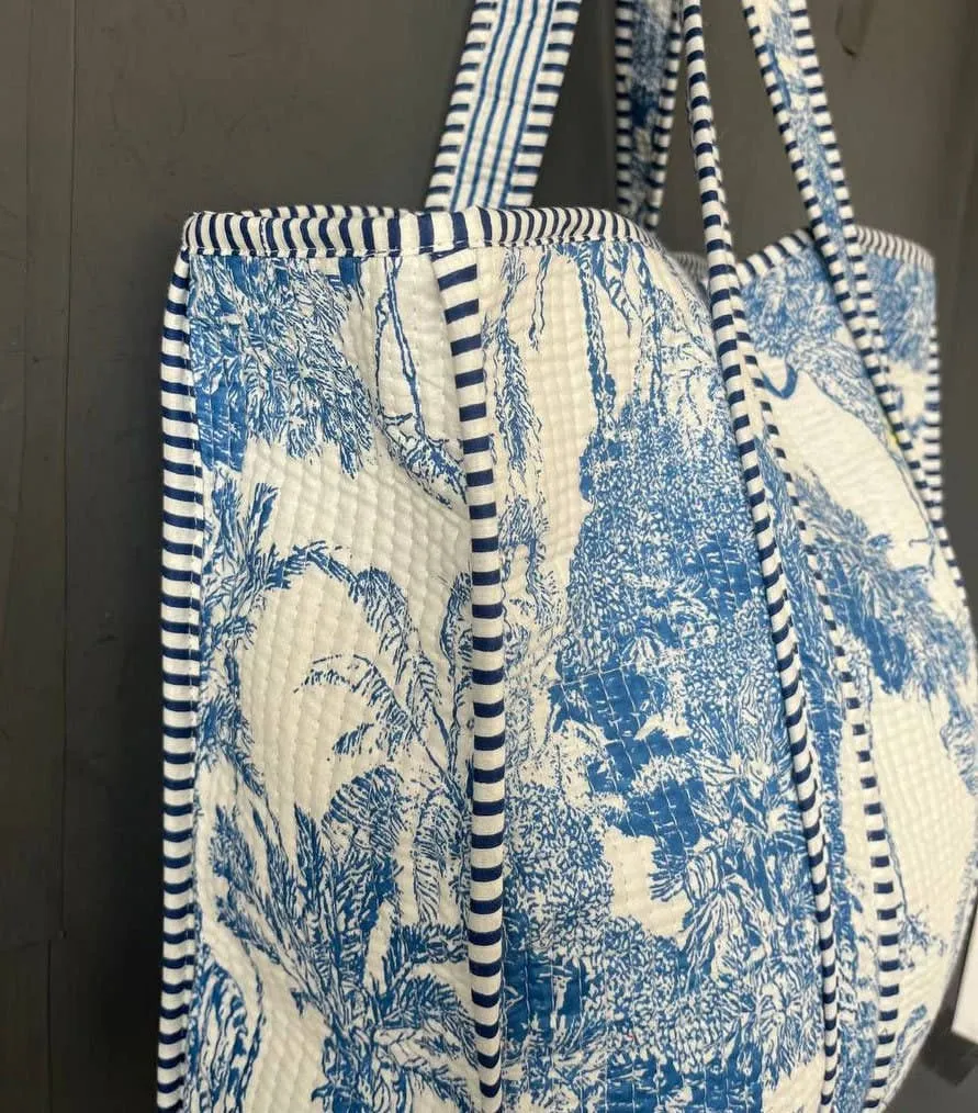 Handmade | Block Print Quilted Bag