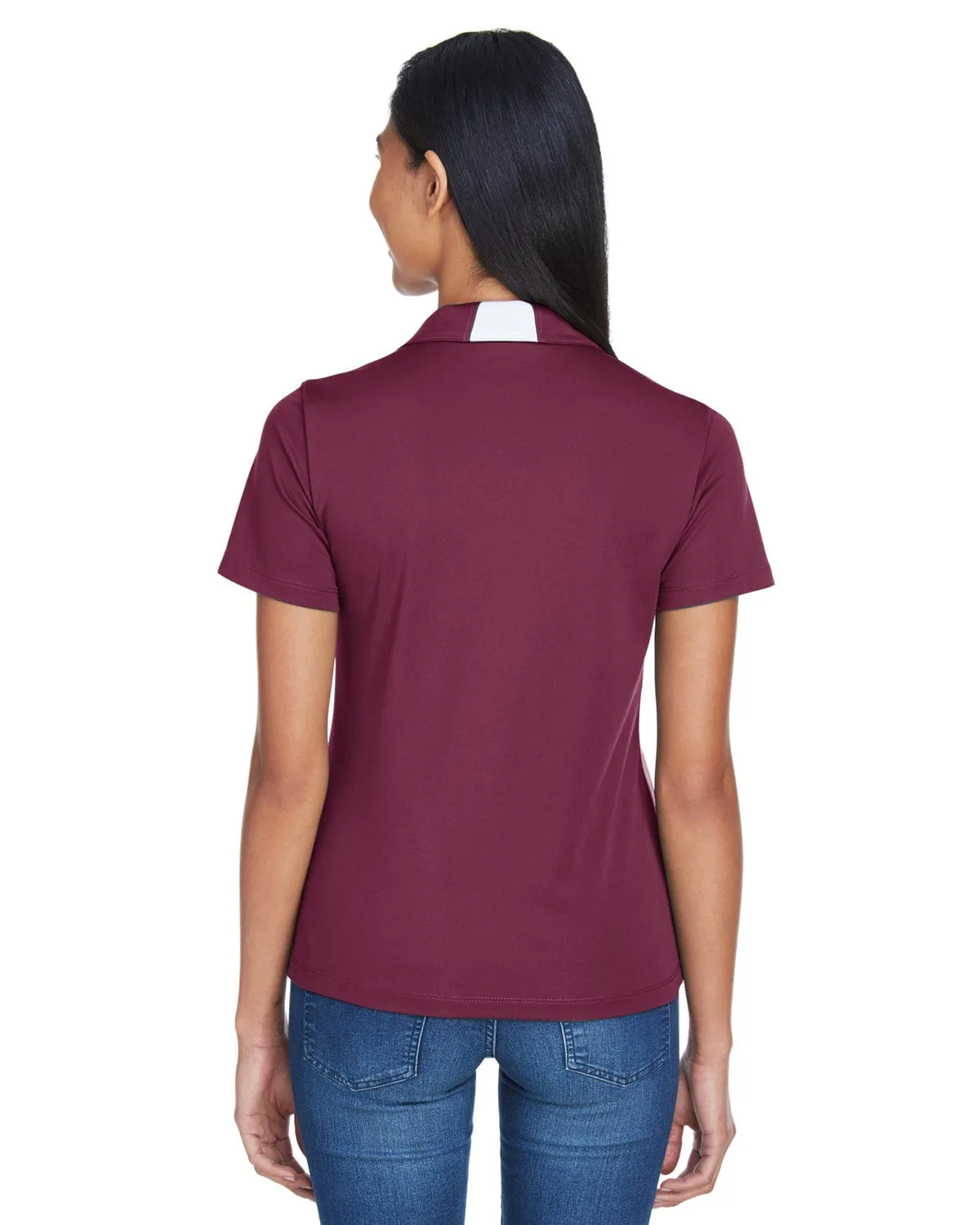 Harriton Ladies Side Block Micro-Pique Polo Shirt