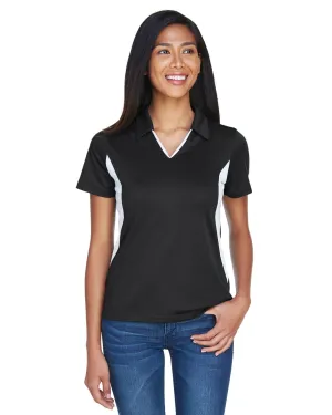 Harriton Ladies Side Block Micro-Pique Polo Shirt