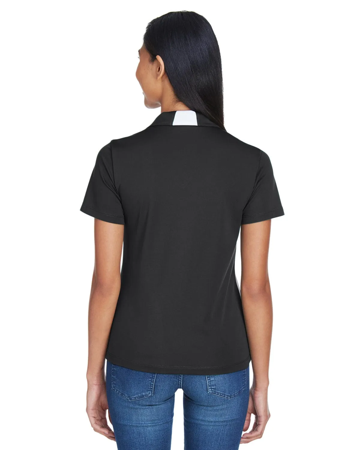 Harriton Ladies Side Block Micro-Pique Polo Shirt