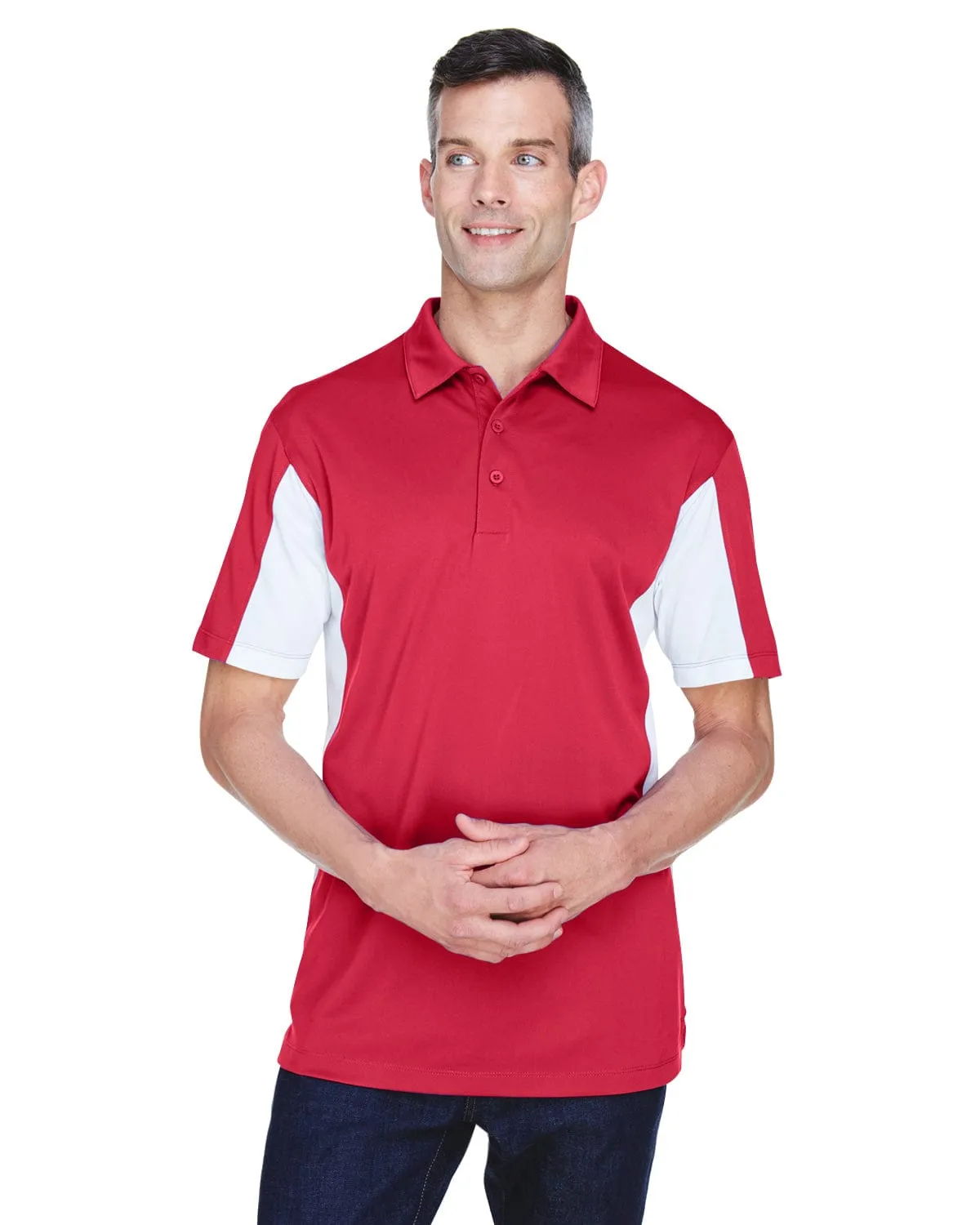 Harriton Side Block Micro-Pique Polo Shirt