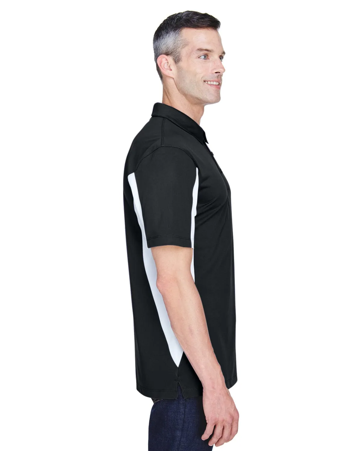 Harriton Side Block Micro-Pique Polo Shirt