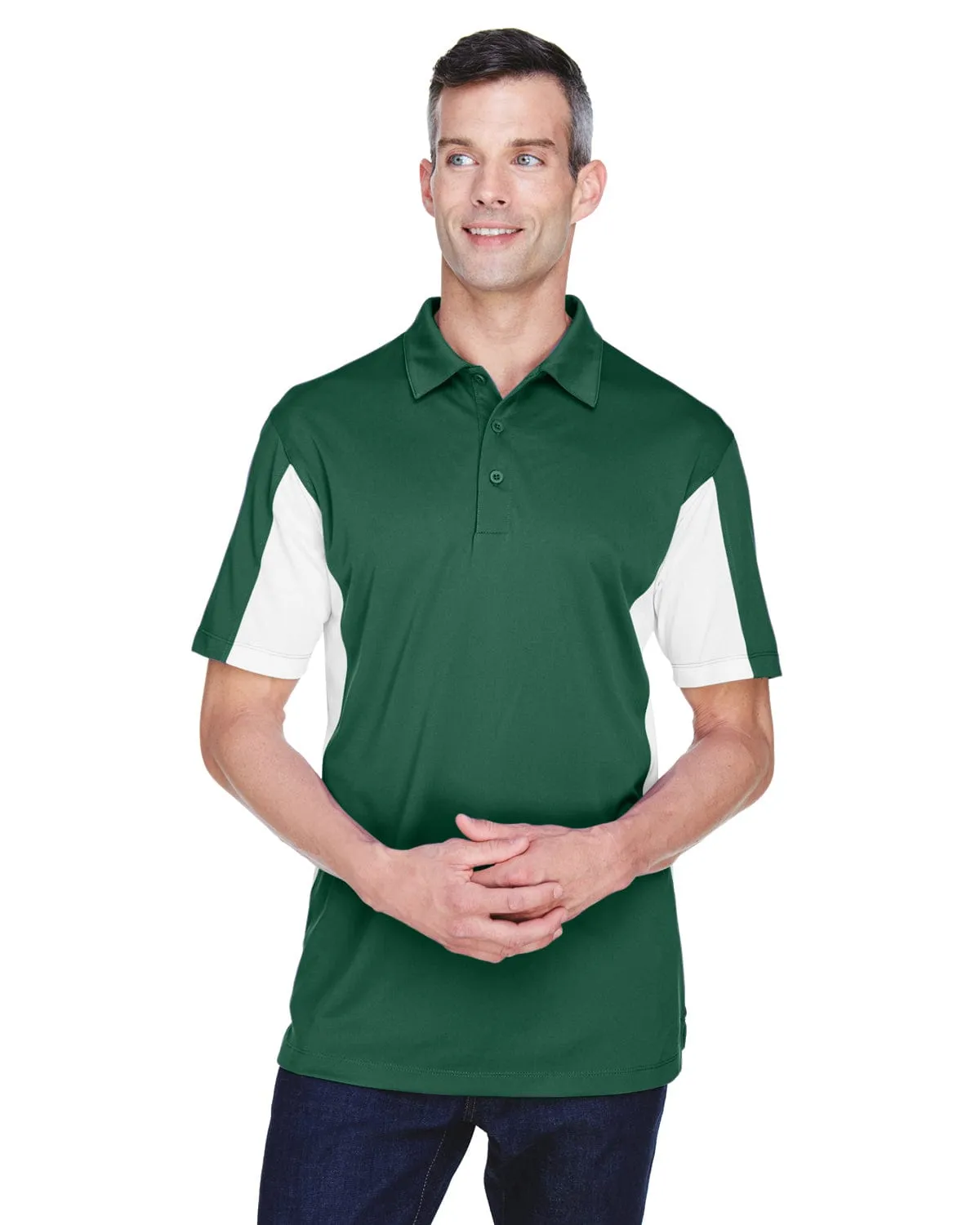 Harriton Side Block Micro-Pique Polo Shirt