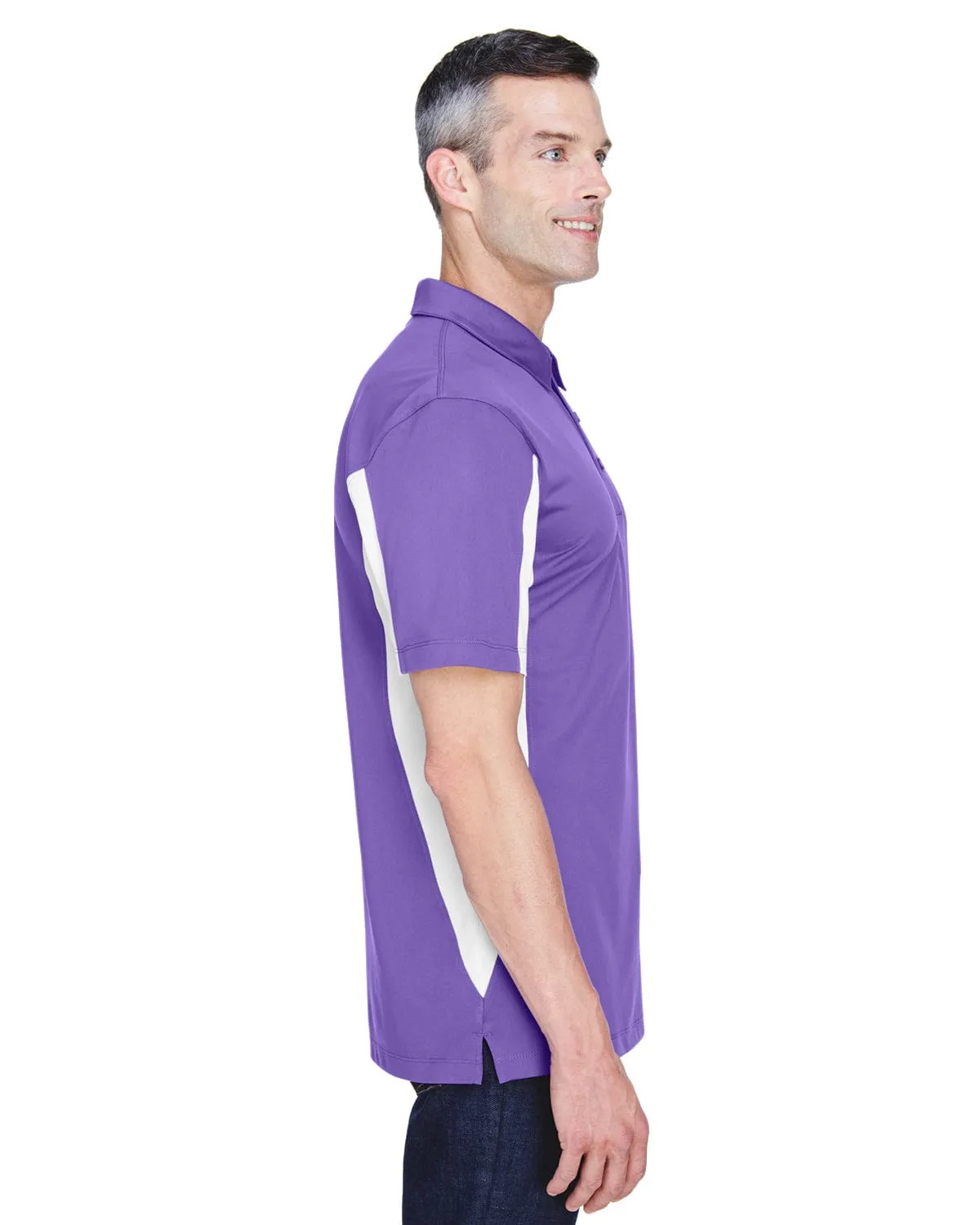 Harriton Side Block Micro-Pique Polo Shirt