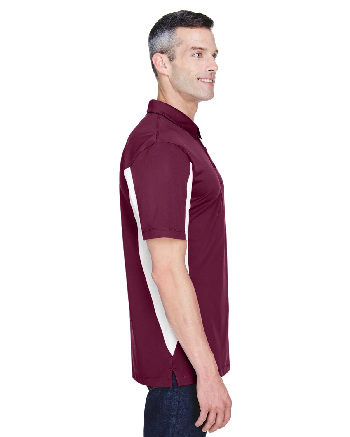 Harriton Side Block Micro-Pique Polo Shirt