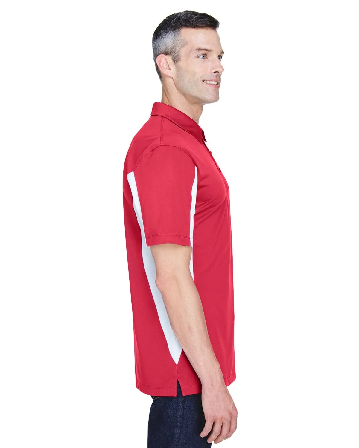 Harriton Side Block Micro-Pique Polo Shirt