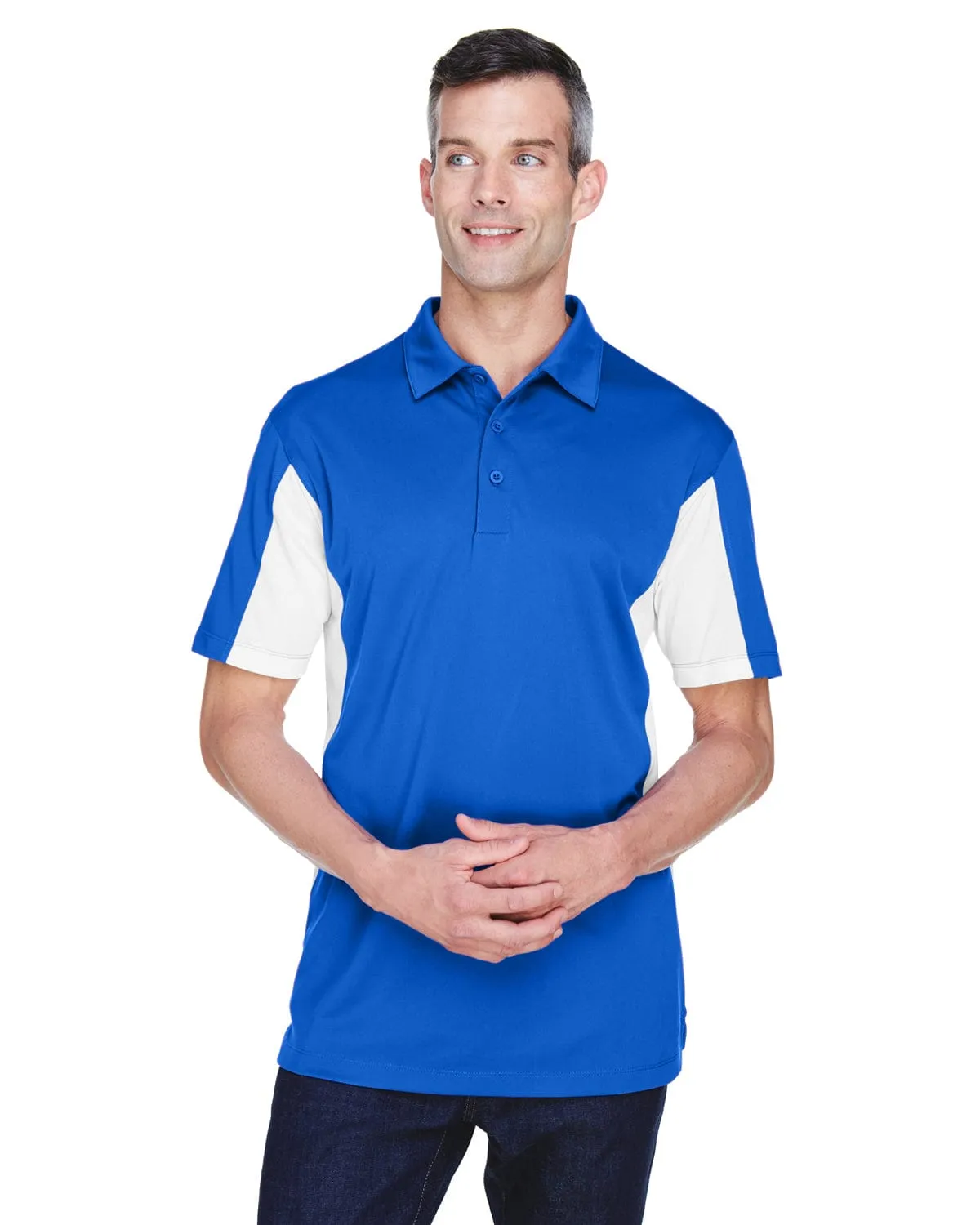 Harriton Side Block Micro-Pique Polo Shirt