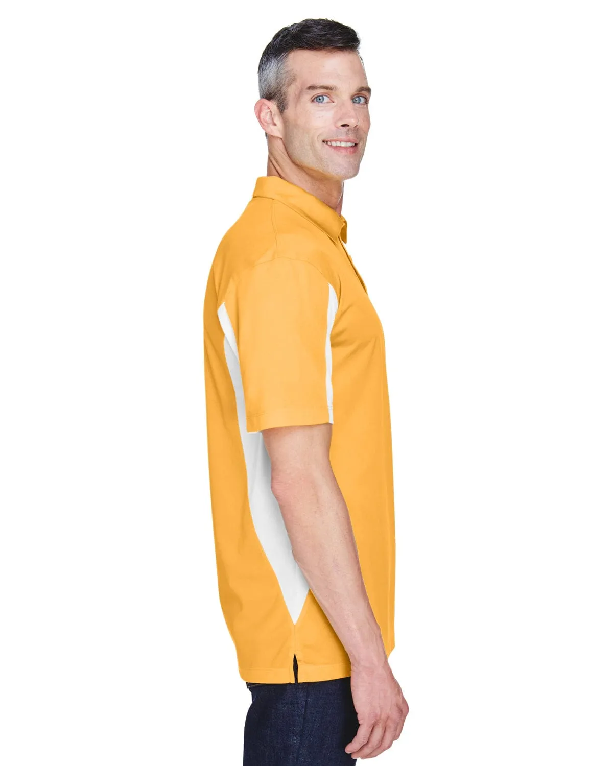 Harriton Side Block Micro-Pique Polo Shirt