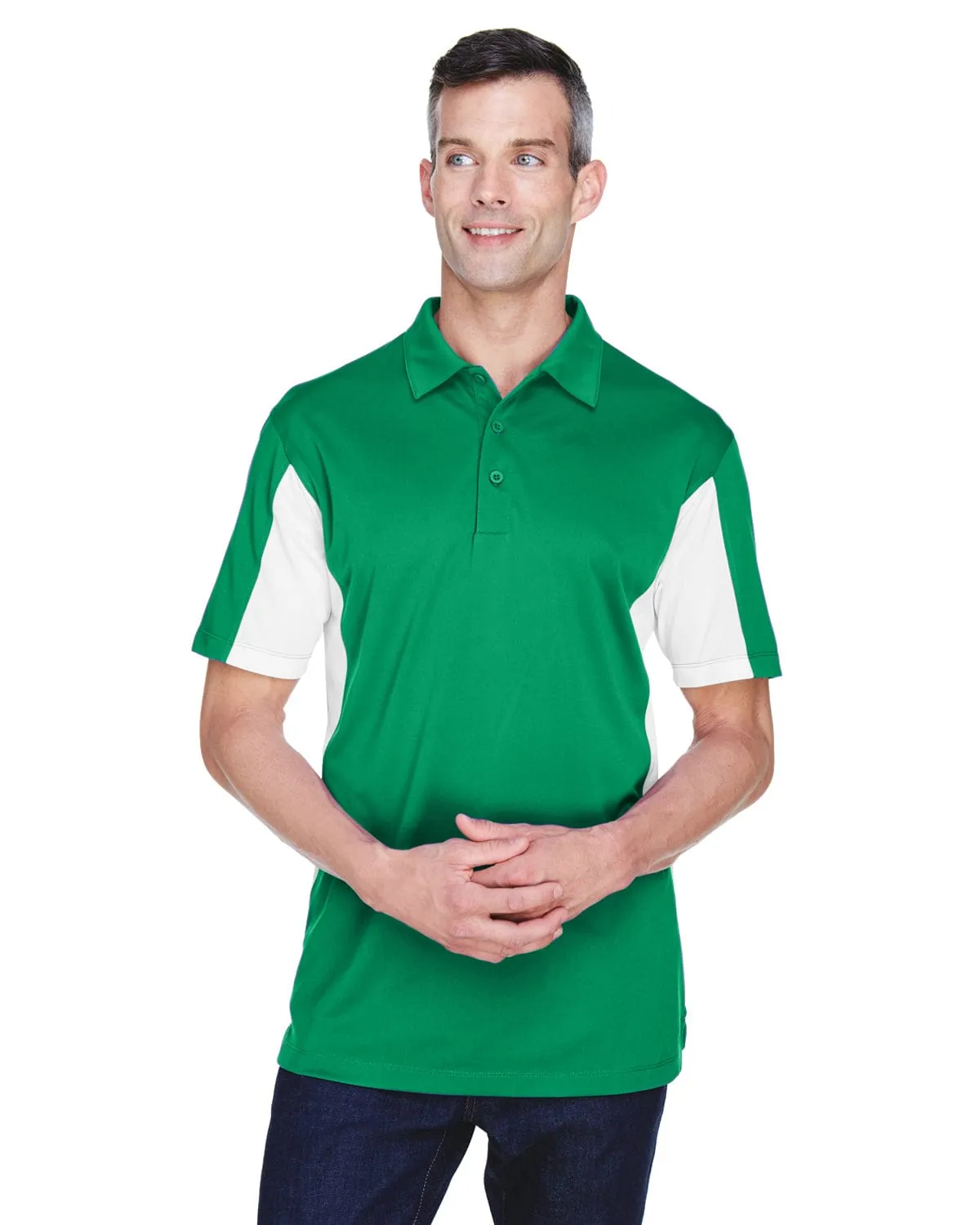Harriton Side Block Micro-Pique Polo Shirt