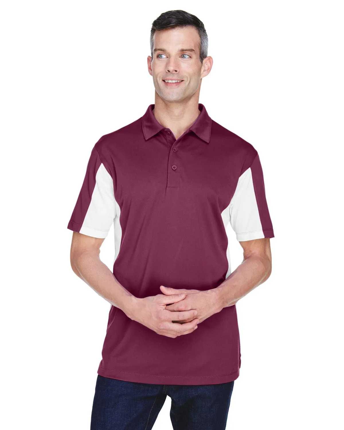 Harriton Side Block Micro-Pique Polo Shirt
