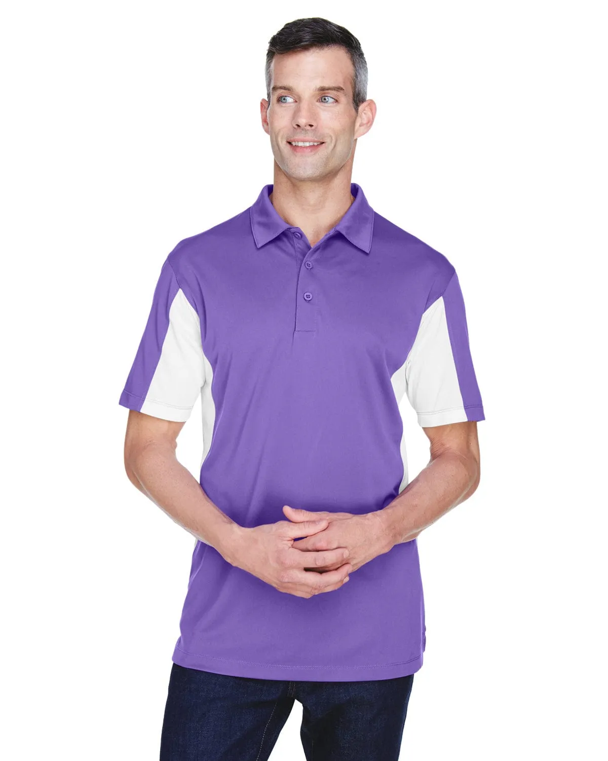 Harriton Side Block Micro-Pique Polo Shirt