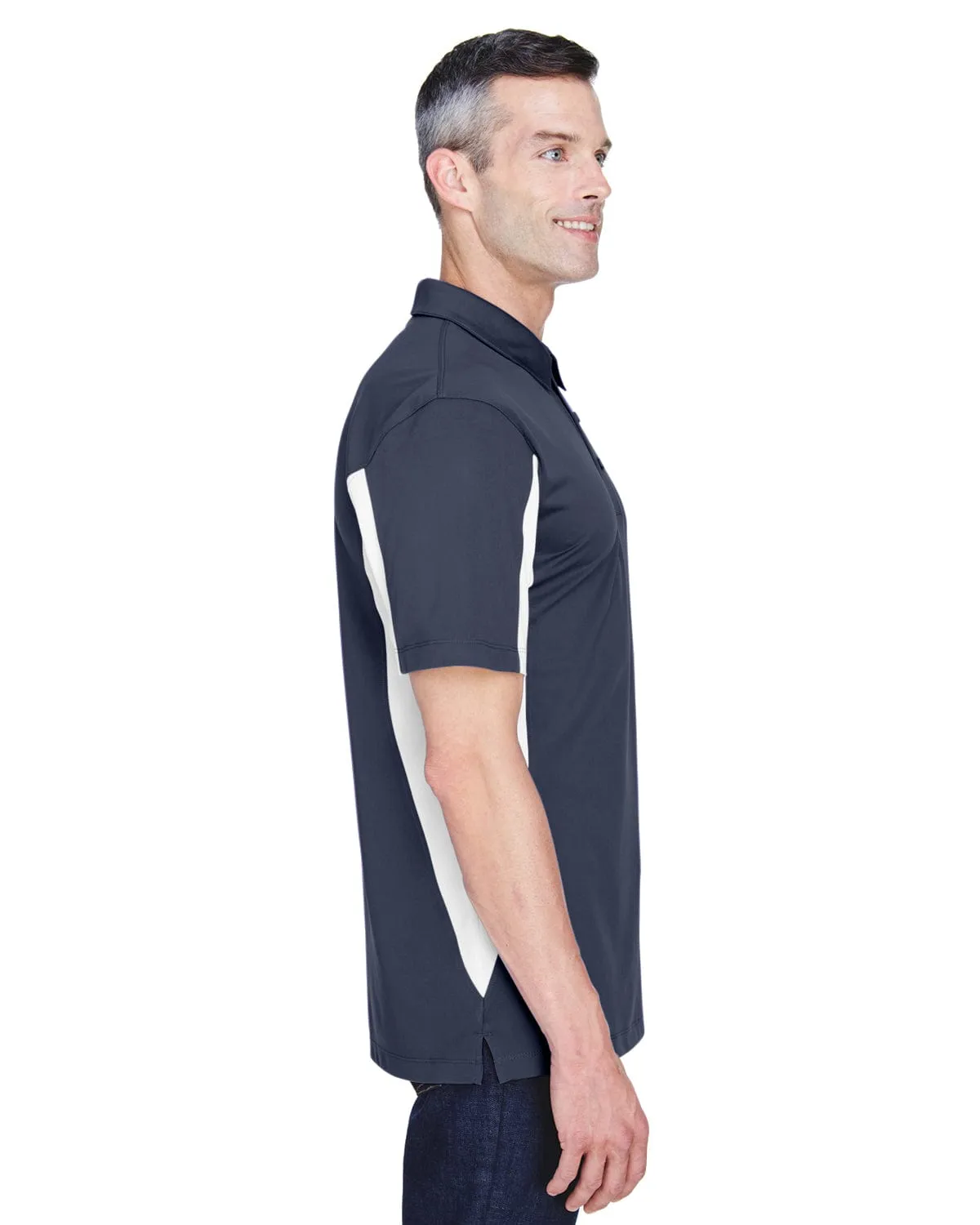 Harriton Side Block Micro-Pique Polo Shirt
