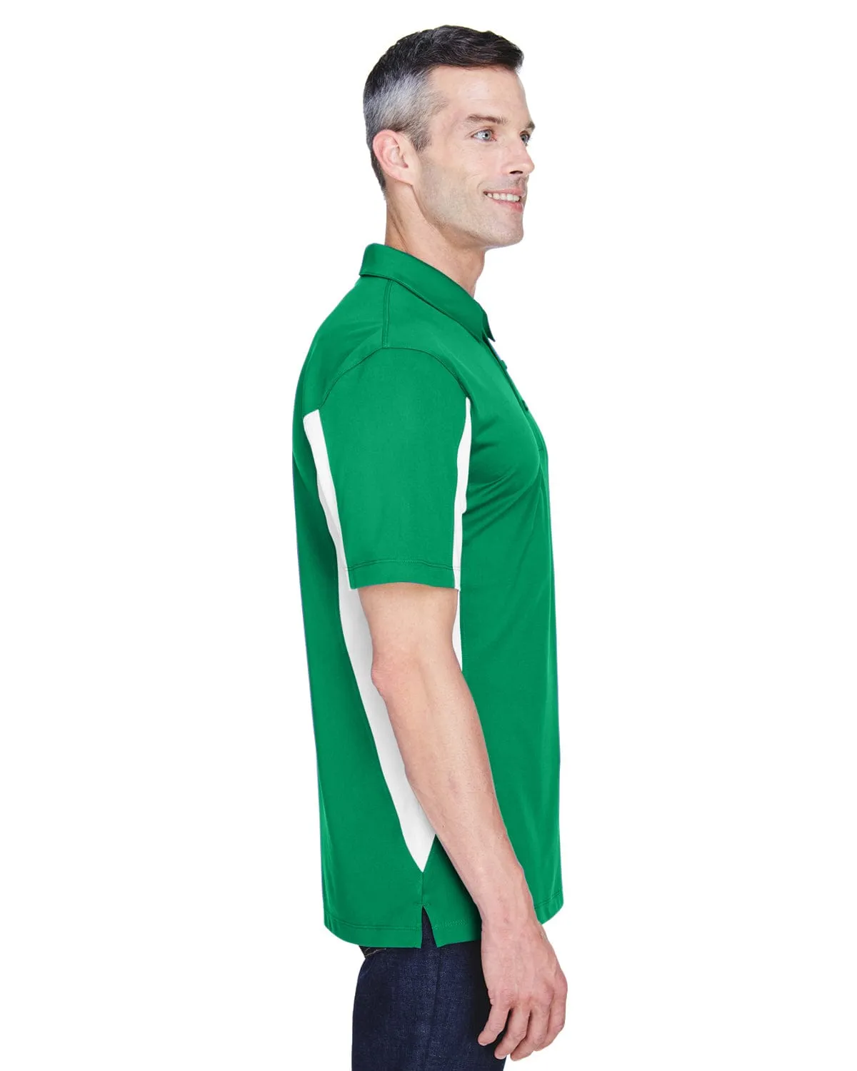 Harriton Side Block Micro-Pique Polo Shirt