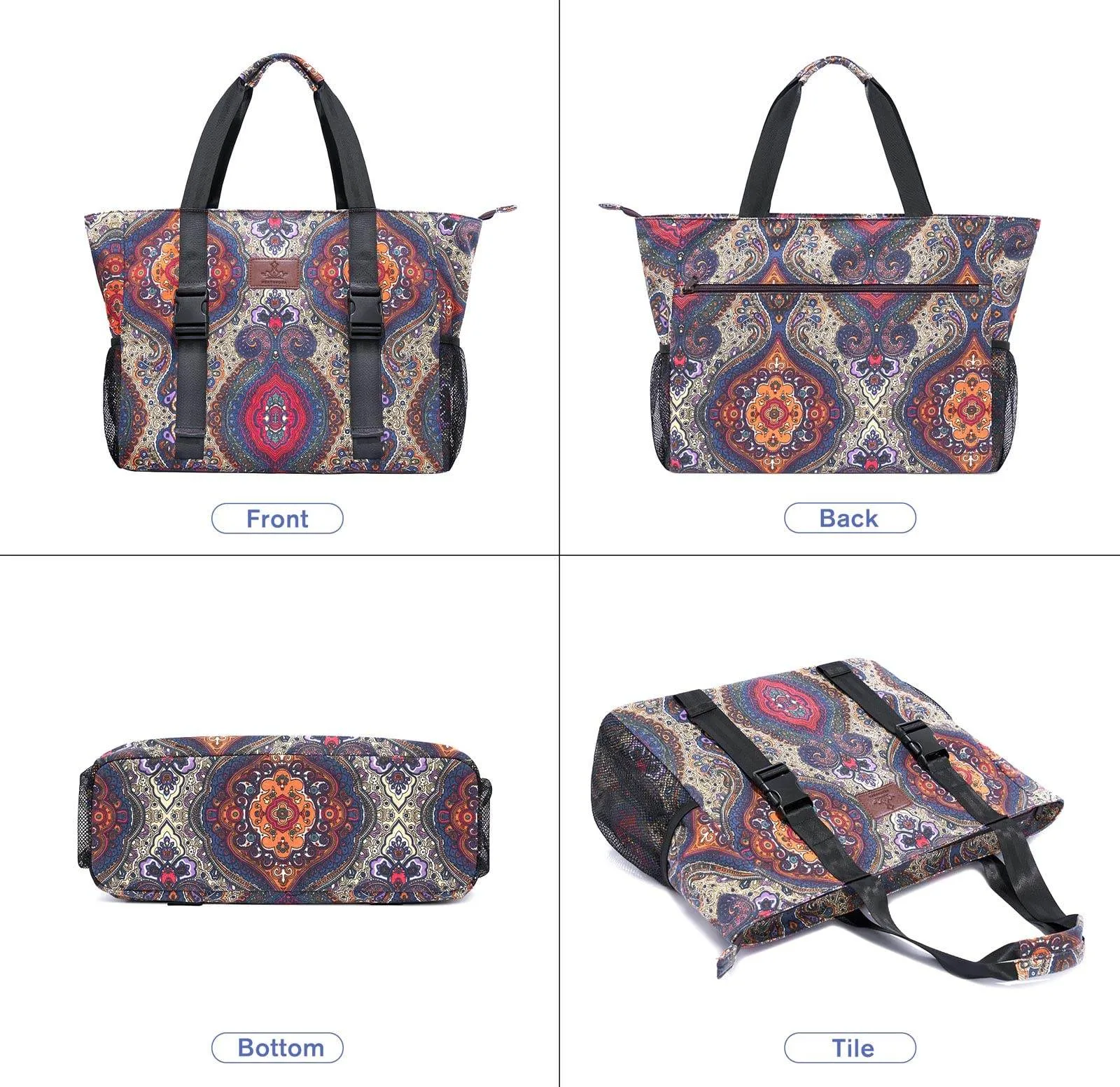 Heathyoga Yoga Mat Bag with Large Mat Carrier Pocket Gym Bag for Women Multi-Functional Yoga Bag Workout Bag for Women Yoga Mat Carrier Gym Tote Bag for Women