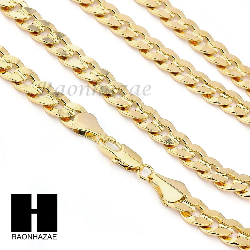 HIP HOP JESUS CROSS PENDANT & DIAMOND CUT CUBAN LINK CHAIN NECKLACE N41