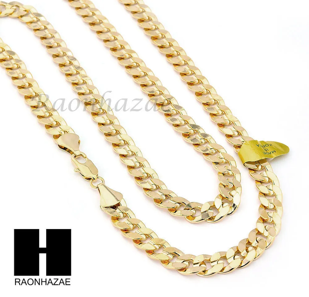 HIP HOP JESUS CROSS PENDANT & DIAMOND CUT CUBAN LINK CHAIN NECKLACE N41