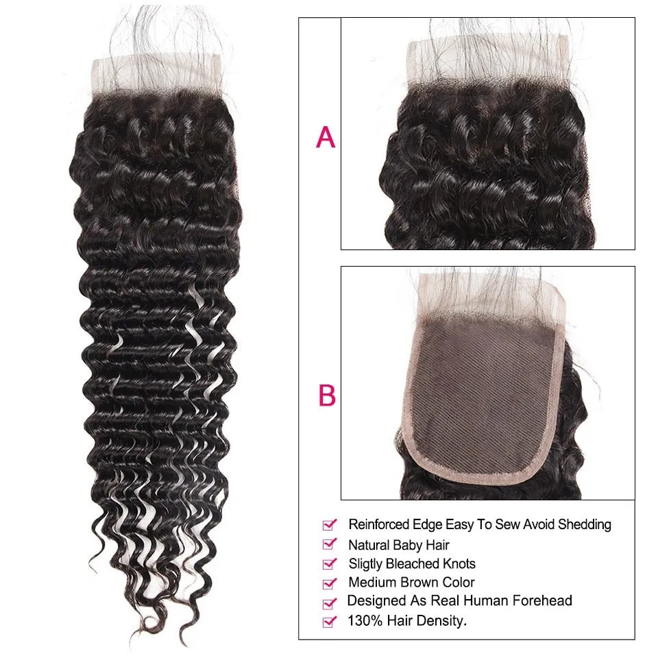 Indian Exotic Wave 4"x4" Lace Closure