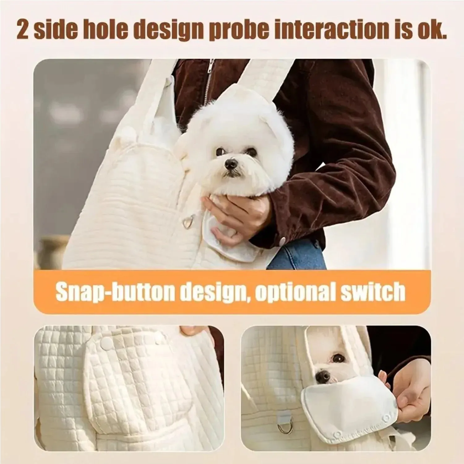 Kawaii Cozy Pet Backpack 🐶💕 | Large Capacity Travel Carrier for Small Dogs & Cats 🐱✨