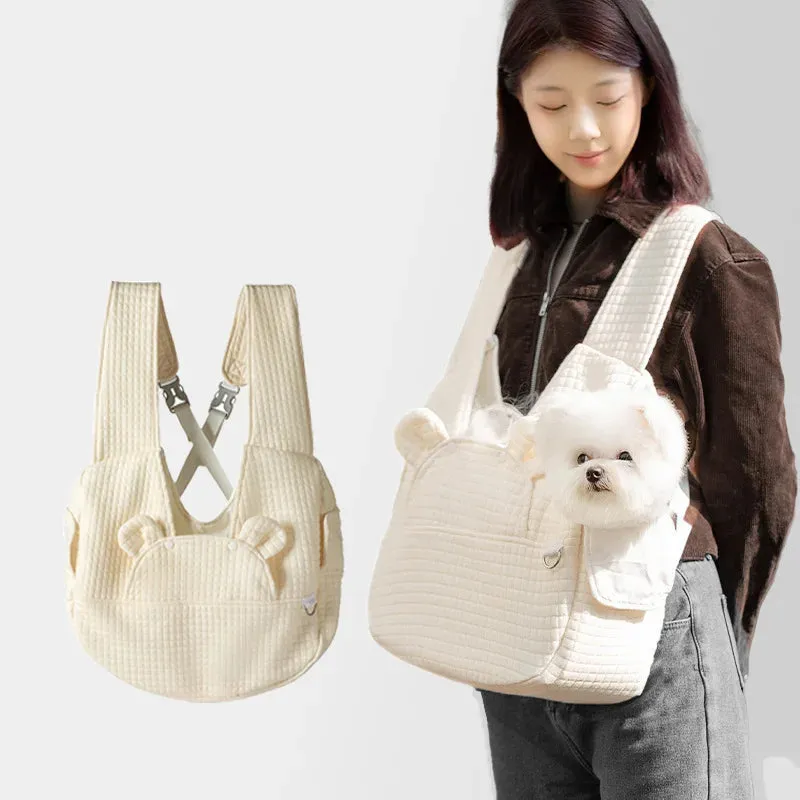 Kawaii Cozy Pet Backpack 🐶💕 | Large Capacity Travel Carrier for Small Dogs & Cats 🐱✨