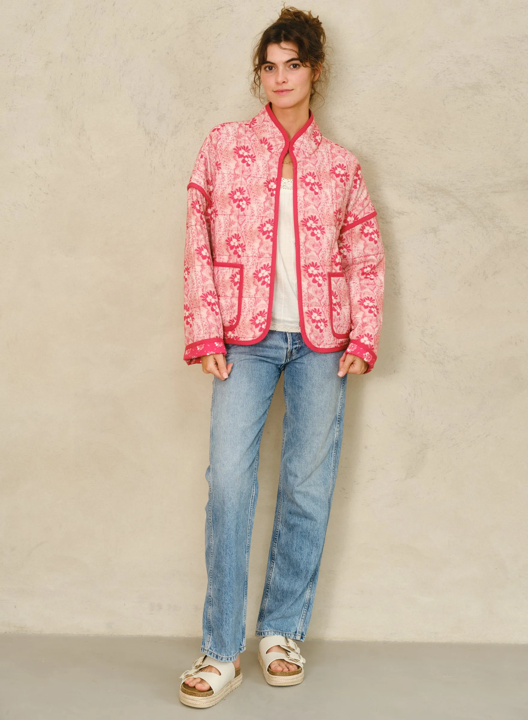Lana Quilted Jacket - Red