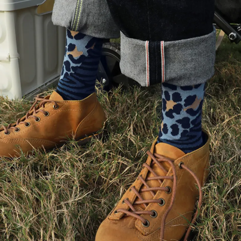 Leopard Print Color Blocking Leopard Print Scoks