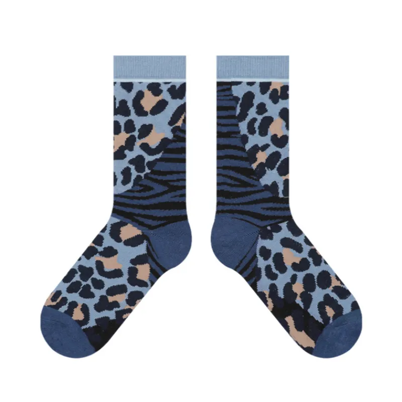 Leopard Print Color Blocking Leopard Print Scoks