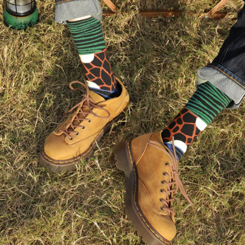 Leopard Print Color Blocking Leopard Print Scoks