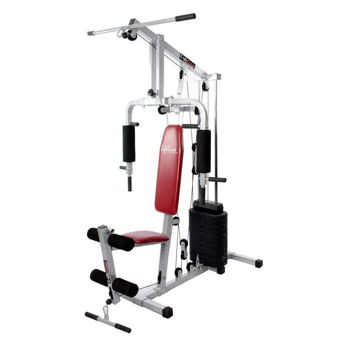Lifeline All in One Fitness Home Gym 002 For Workout At Home Bundles With Resistance Band, Shaker Bottle and Exercise Curve Bench 5501A || Available on EMI
