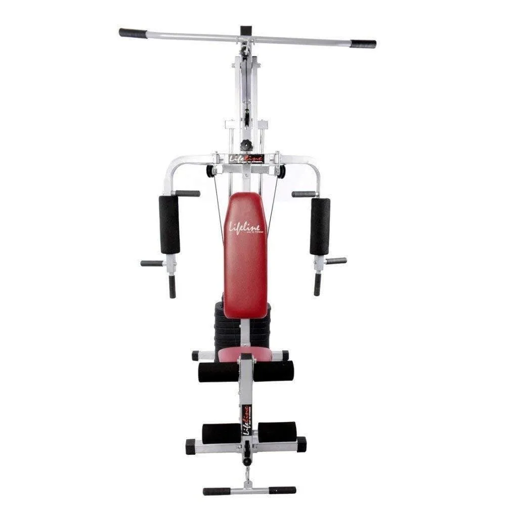 Lifeline All in One Fitness Home Gym 002 For Workout At Home Bundles With Resistance Band, Shaker Bottle and Exercise Curve Bench 5501A || Available on EMI