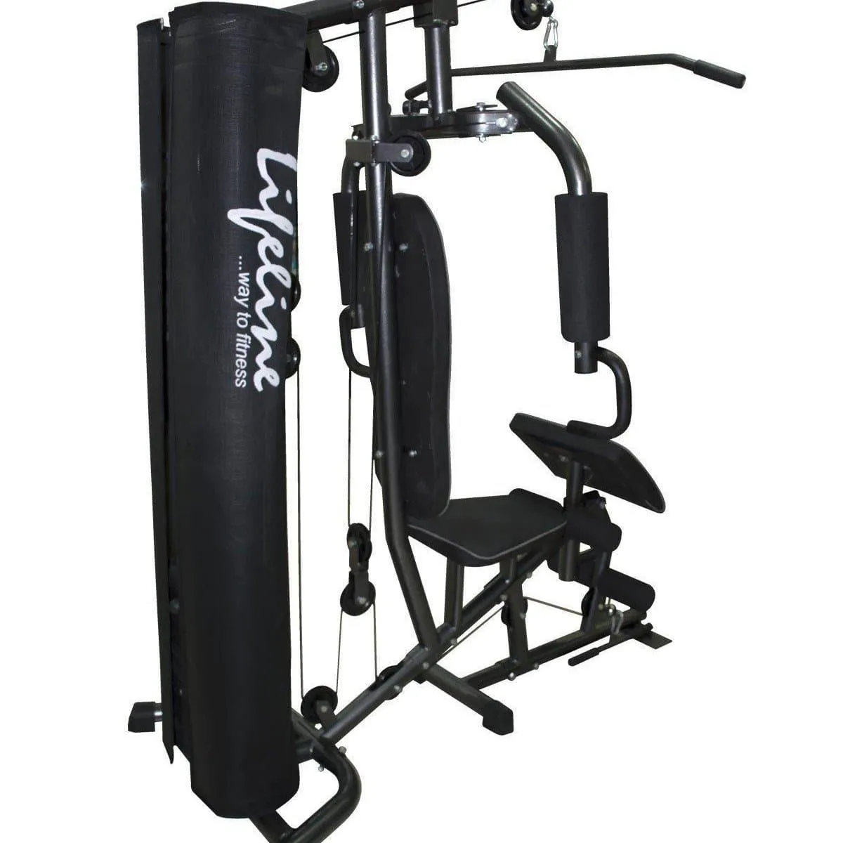 Lifeline Home Gym 005 Deluxe Bundles with Weider Mega Mass 4000 3.9 kg (Smooth Chocolate)||Available on EMI