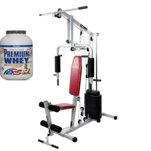 Lifeline Home Gym Equipment 002 Bonus with Weider Premium Whey Protein 2.3kg (Vanilla Caramel) || Available on EMI
