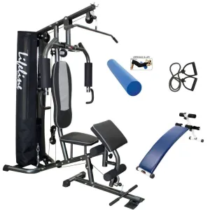 Lifeline Home Gym Fitness Equipment Deluxe 005 For Workout At Home Bundles With Resistance Band, Full Round Foam Roller and Fitness Curve Bench 5501A || Available on EMI