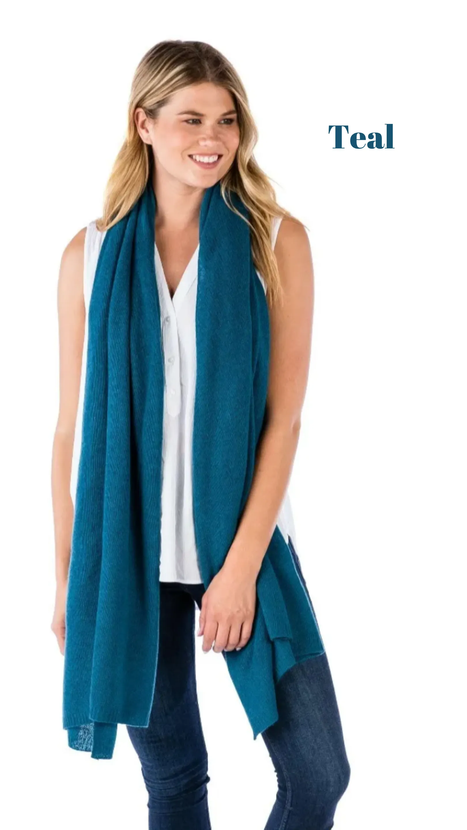 Lightweight 100% Cashmere Travel Wrap