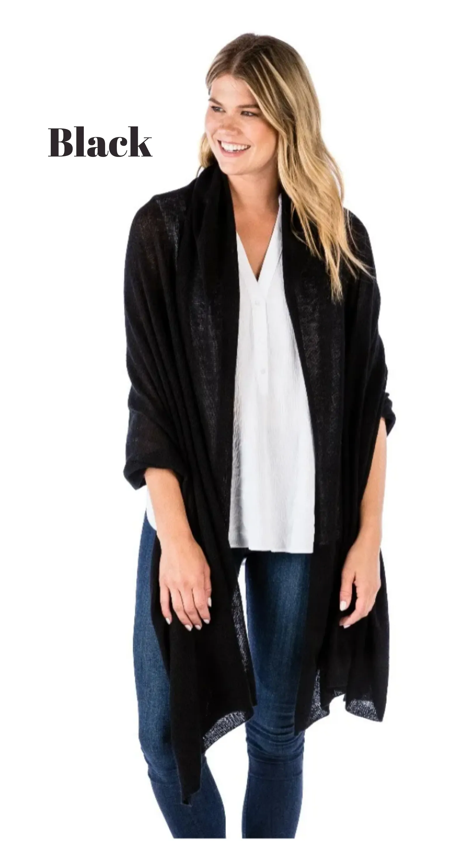 Lightweight 100% Cashmere Travel Wrap