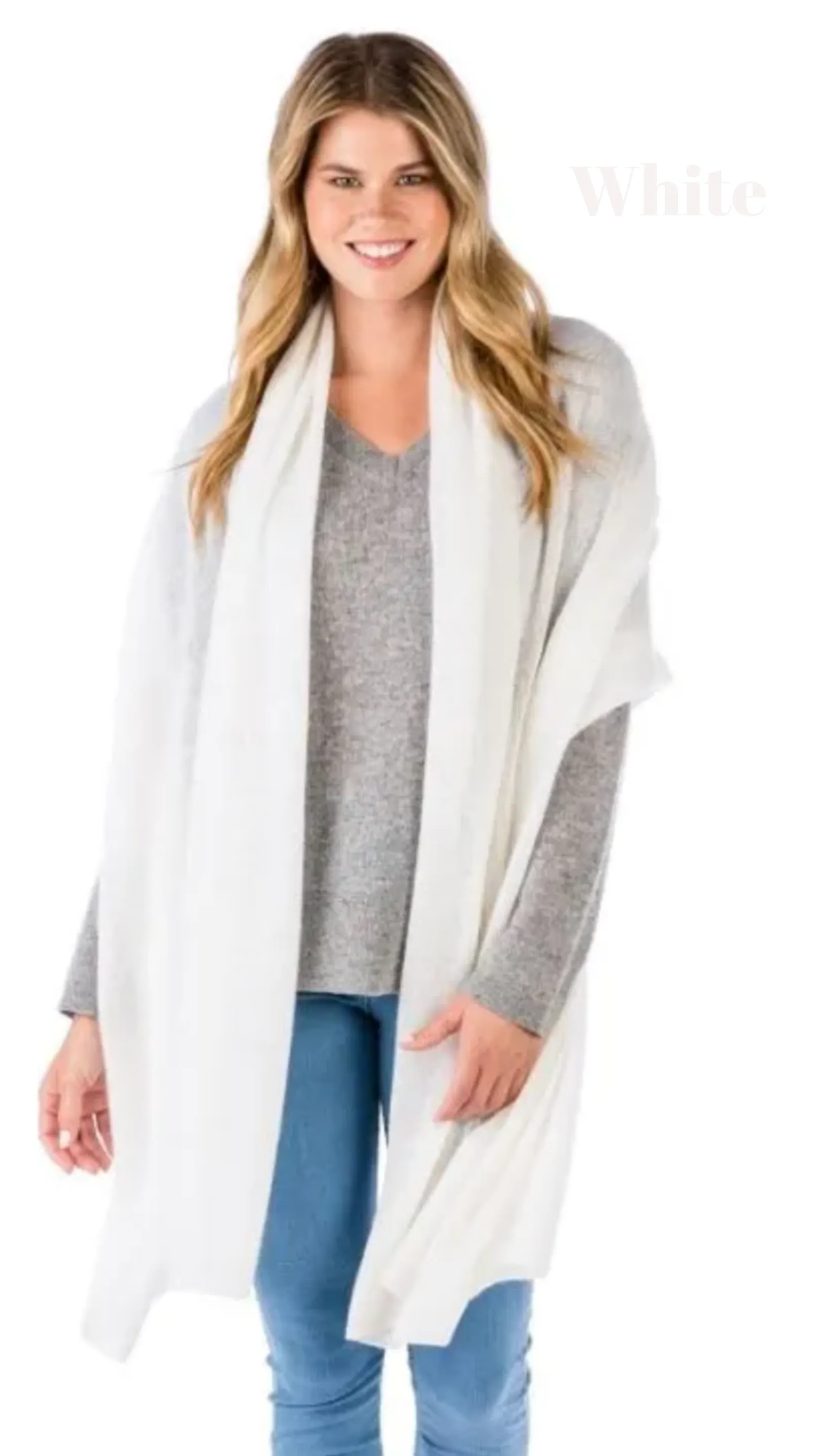 Lightweight 100% Cashmere Travel Wrap