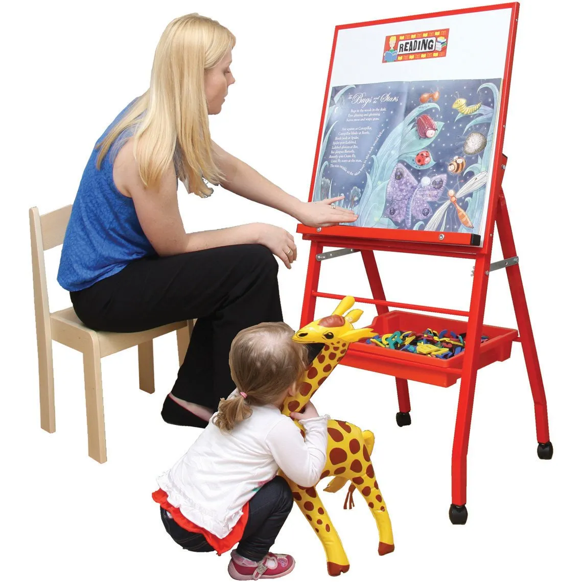 Little A-Frame Mobile Easel - Red