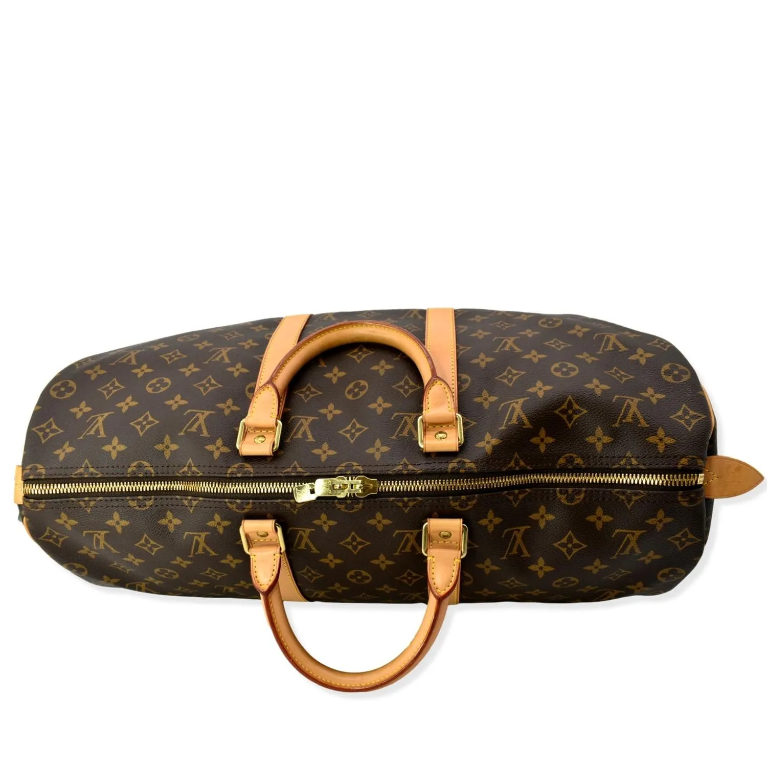 LOUIS VUITTON Keepall 50 Monogram Canvas Travel Bag Brown