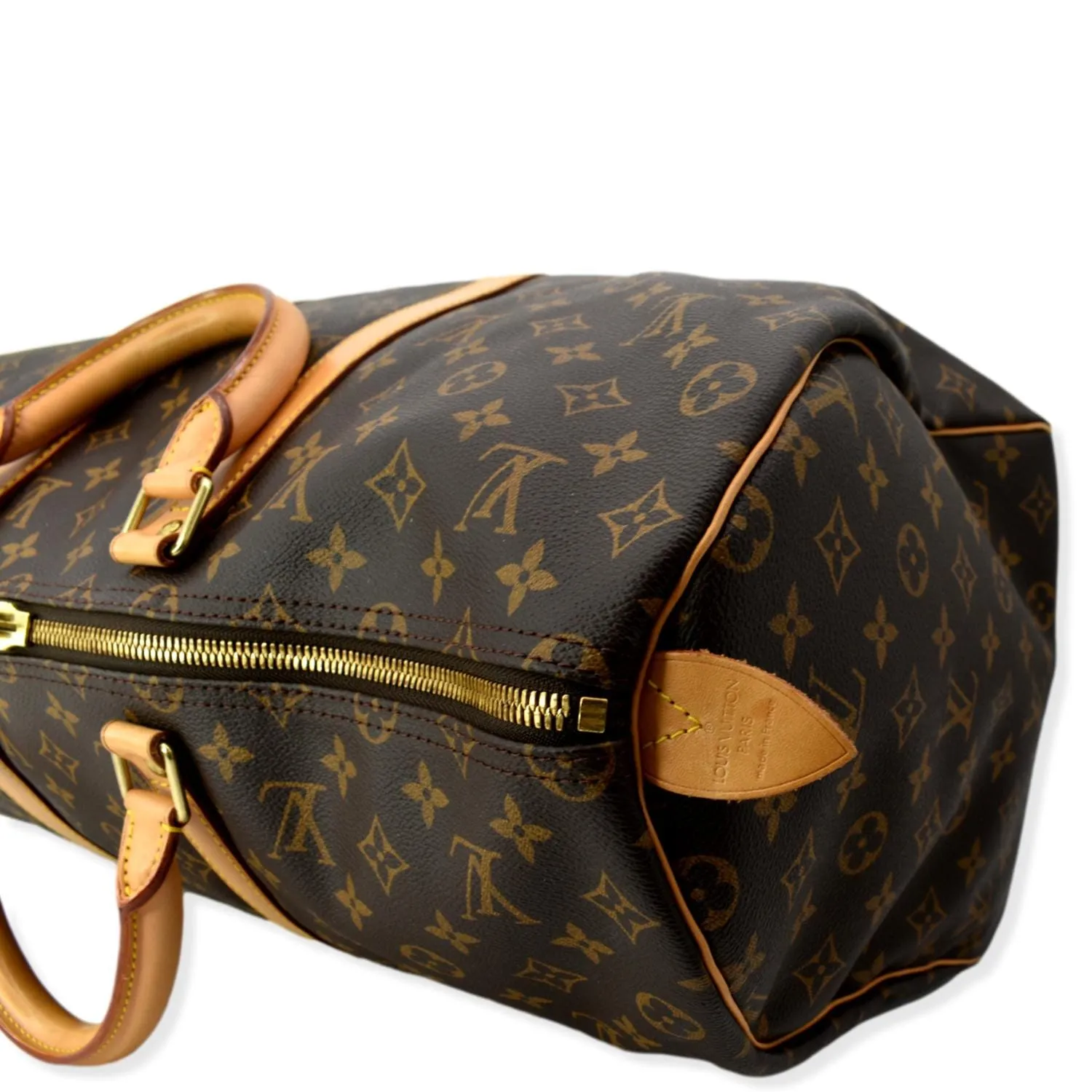 LOUIS VUITTON Keepall 50 Monogram Canvas Travel Bag Brown